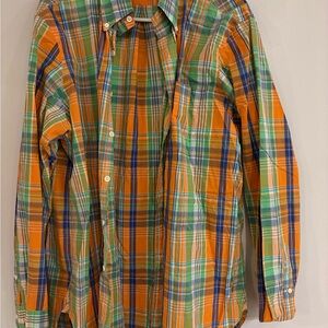 Ralph Lauren XL Multicolor Plaid Button-Down Shirt – Vibrant Bold Madras Style